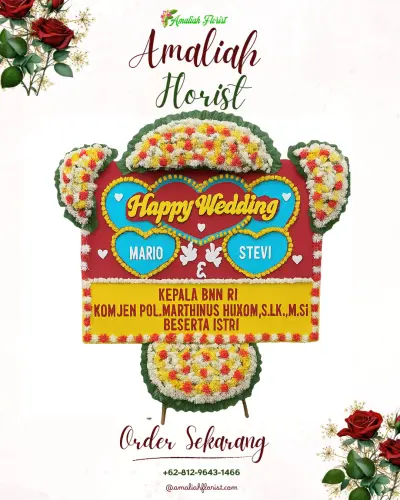 Karangan Papan Bunga Pernikahan di Jambudipa